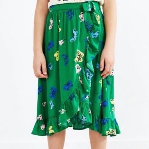 NWT Hanna Andersson Size 5 110cm Green Butterfly Faux-Wrap Skirt Brand New!